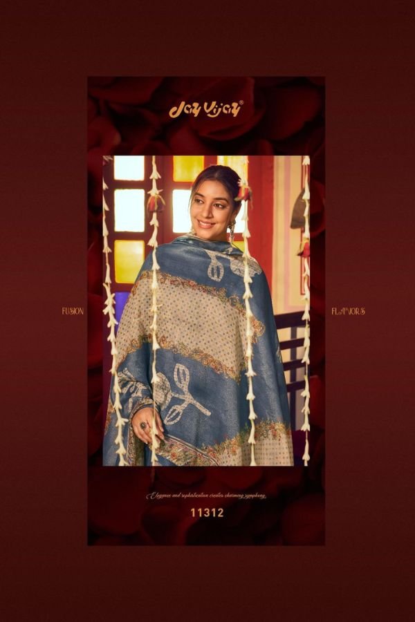 Jay Vijay Prints Roshandaan Premium Mal Chanderi Suit 11312