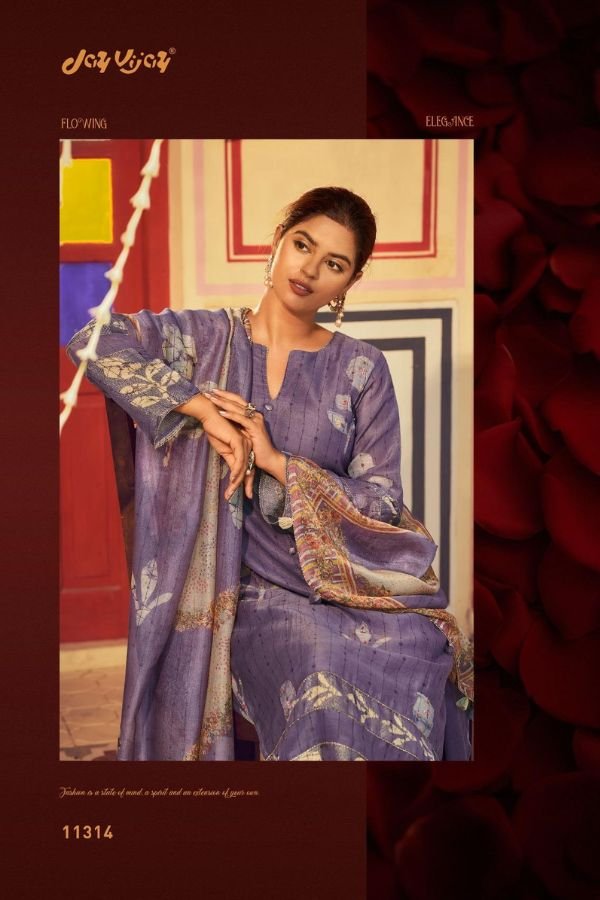 Jay Vijay Prints Roshandaan Premium Mal Chanderi Suit 11314