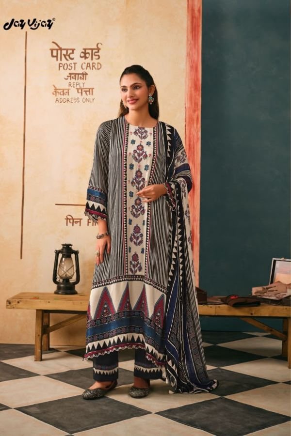 Jay Vijay Prints Yaadon Ke Dhaage Satin Silk Suit 11323