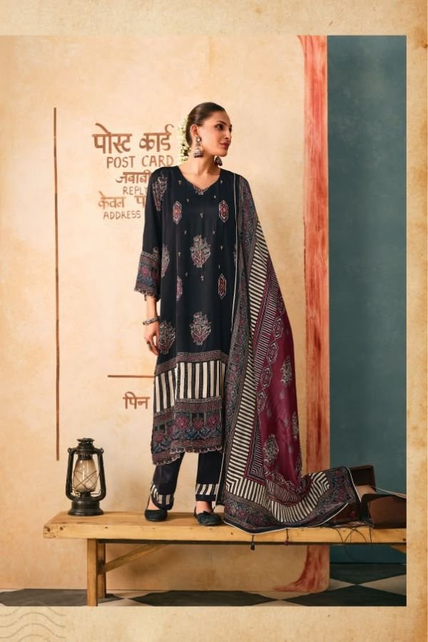 Jay Vijay Prints Yaadon Ke Dhaage Satin Silk Suit 11324
