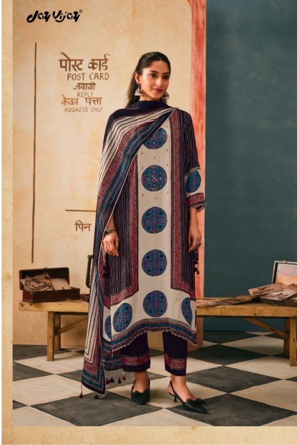 Jay Vijay Prints Yaadon Ke Dhaage Satin Silk Suit 11325