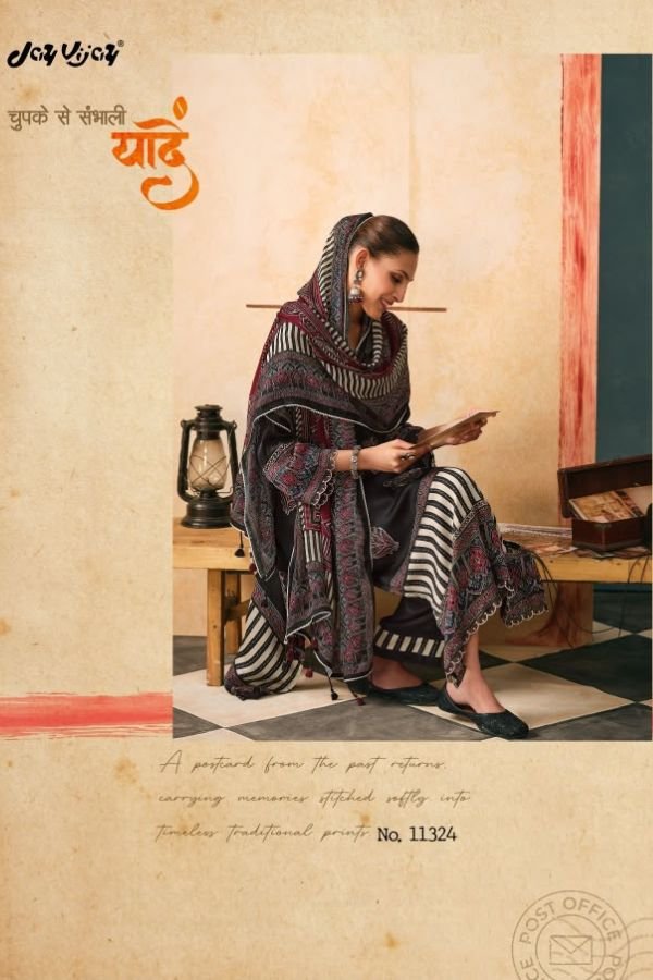 Jay Vijay Prints Yaadon Ke Dhaage Satin Silk Suit 11324