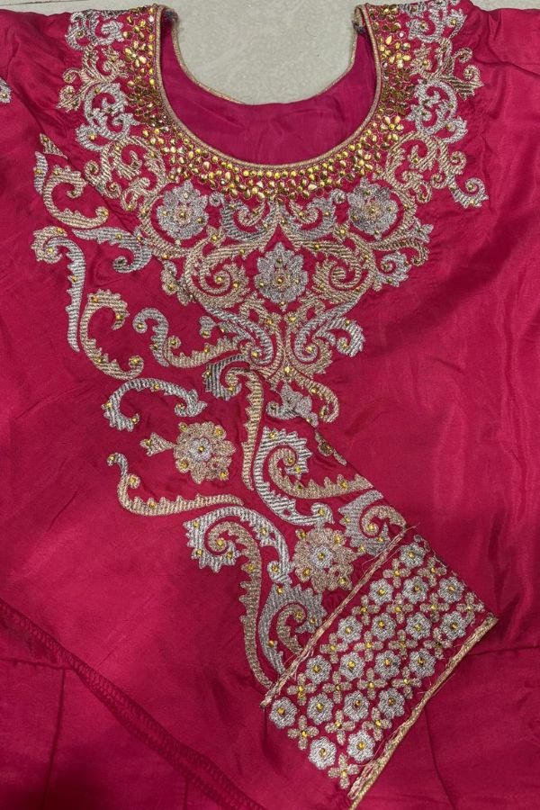 Jinaam Floral Sephora Dyed Polyester Upada Silk With Beautifully Finishing Fancy 7454