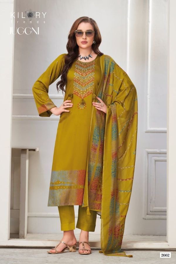 Kilory Trends Juggni Pure Gajji Silk Ladies Suit 2662