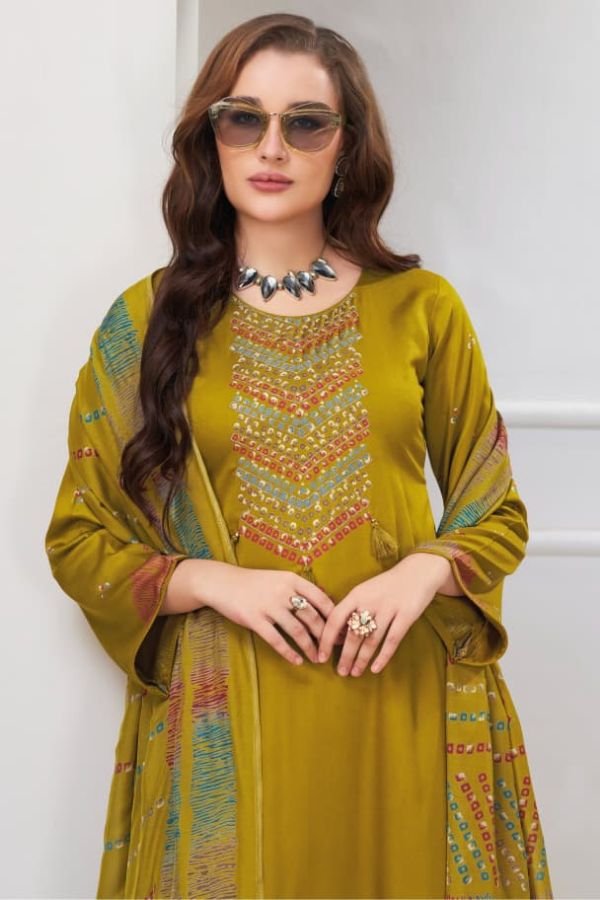 Kilory Trends Juggni Pure Gajji Silk Ladies Suit 2662