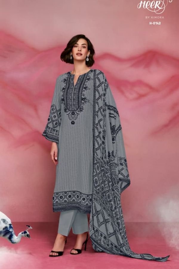 Kimora Fashion Heer Chand Tare 3 Pure Muslin Suit H-0142