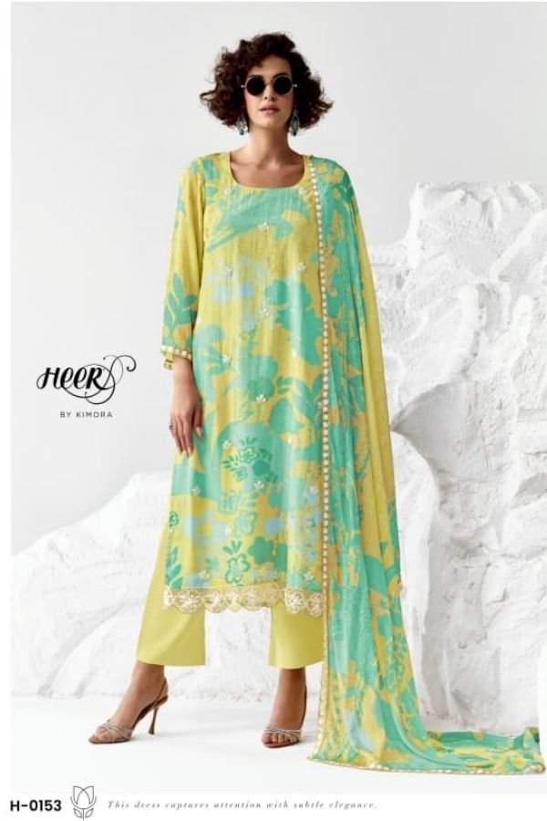 Kimora Fashion Heer Exclusive 2 Muslin Salwar Suit H-0153