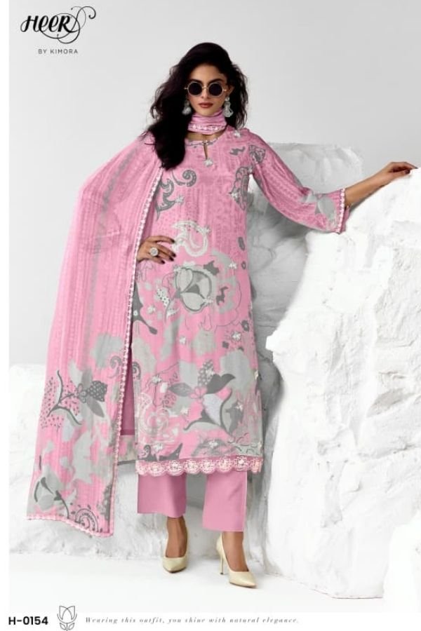 Kimora Fashion Heer Exclusive 2 Muslin Salwar Suit H-0154