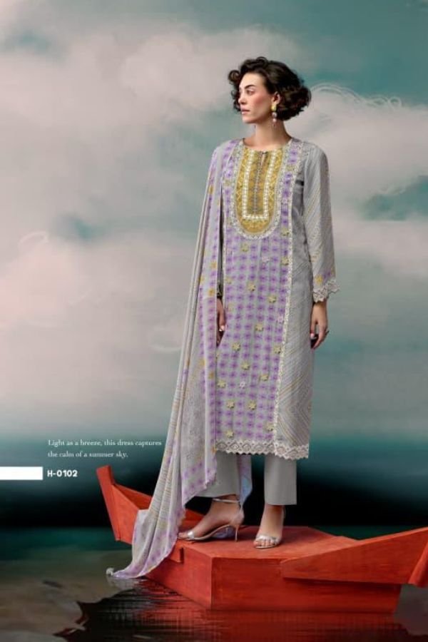 Kimora Fashion Heer Fairytales Pure Muslin Suit H-0102