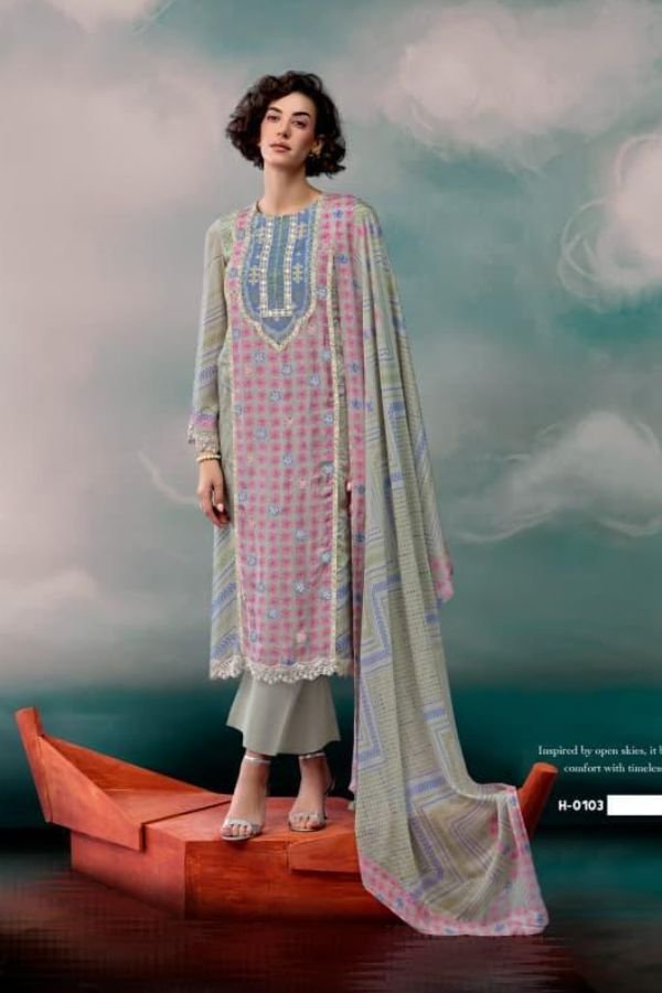 Kimora Fashion Heer Fairytales Pure Muslin Suit H-0103