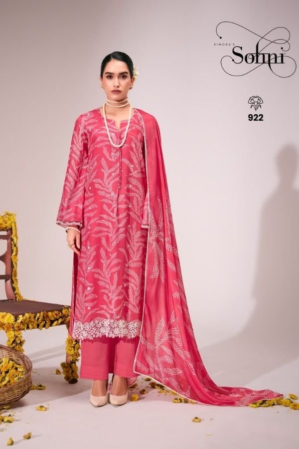 Kimora Fashion Sohni Pearl Pure Muslin Ladies Suit 922