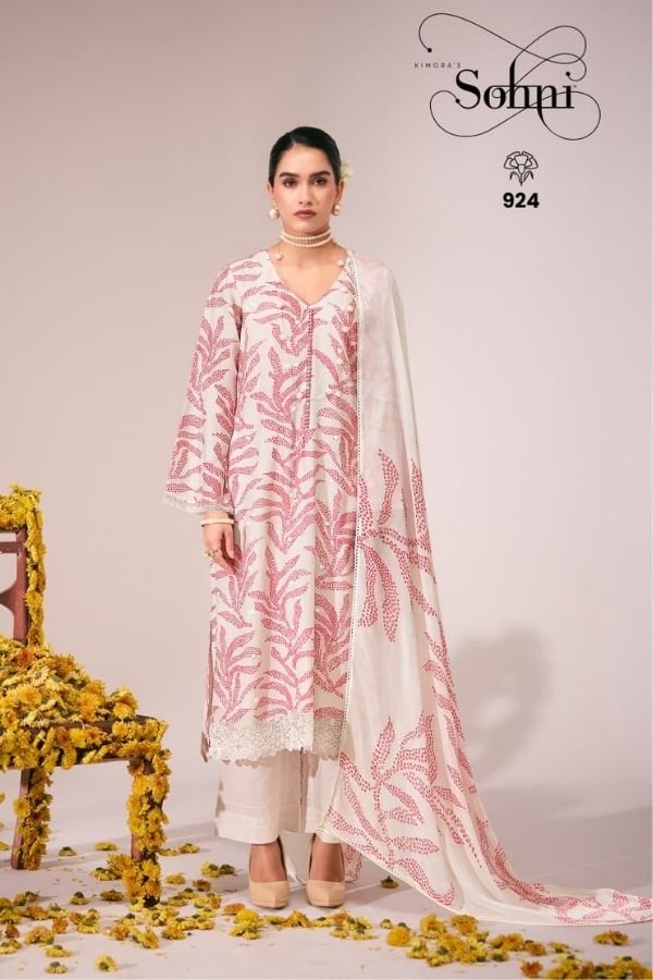 Kimora Fashion Sohni Pearl Pure Muslin Ladies Suit 924