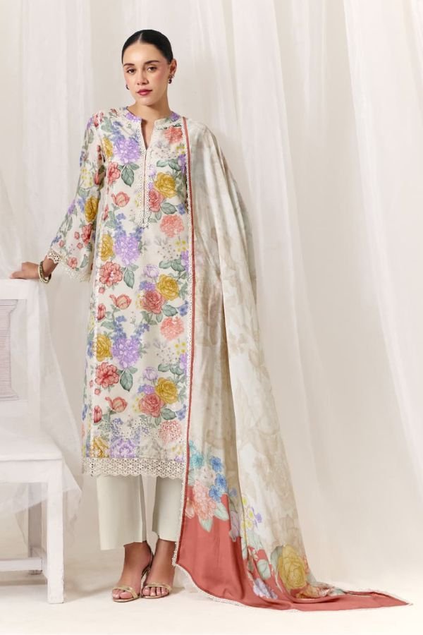 Kimora Fashion Sohni Rosa Pure Muslin Ladies Suit 991