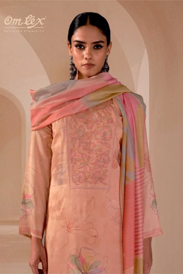 Omtex Afseen Muslin Silk Ladies Suit 15431-B