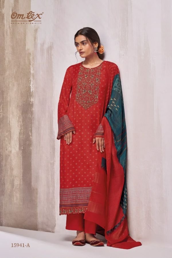 Omtex Ginevra Muslin Silk Ladies Suit 15941-A