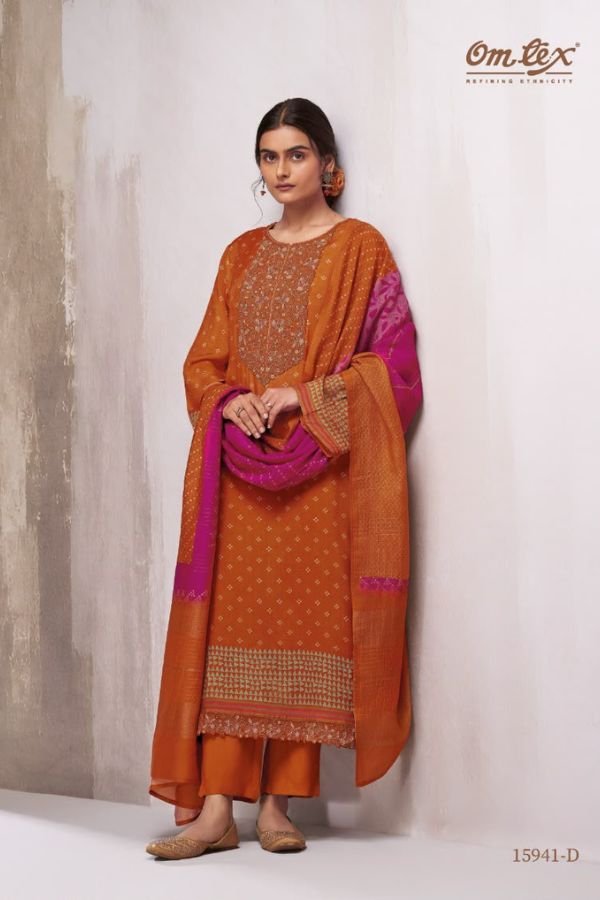 Omtex Ginevra Muslin Silk Ladies Suit 15941-D