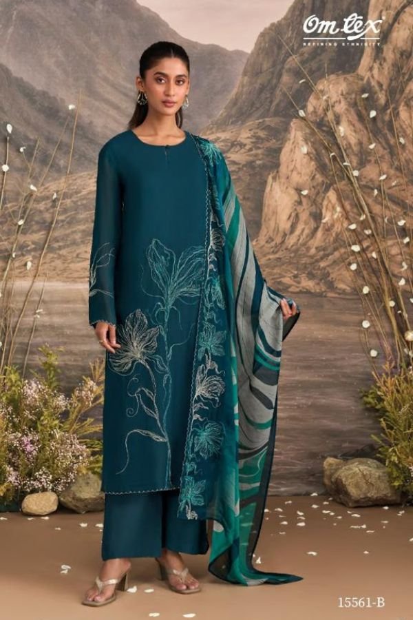 Omtex Murphy Organza Embroidered Ladies Suit 15561-B