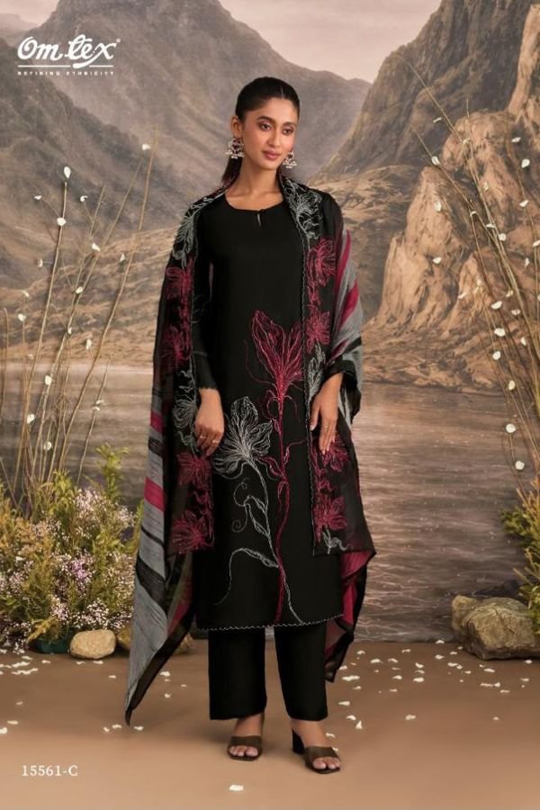 Omtex Murphy Organza Embroidered Ladies Suit 15561-C