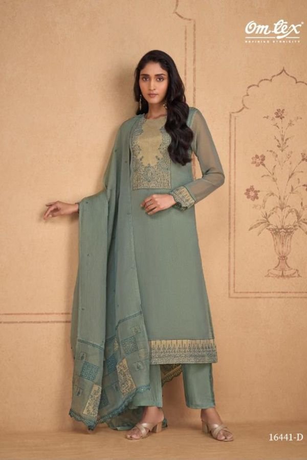 Omtex Nicole Silk Tissue Ladies Salwar Suit 16441-D