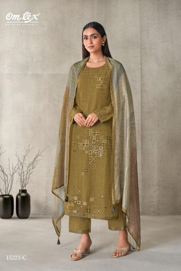 Omtex Siyana  Linen Unstitched Ladies Salwar Suit 15221-C