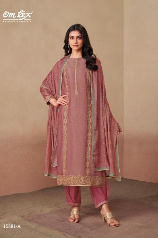 Omtex Tulika Pure Tusser Silk Ladies Suit 15881-A