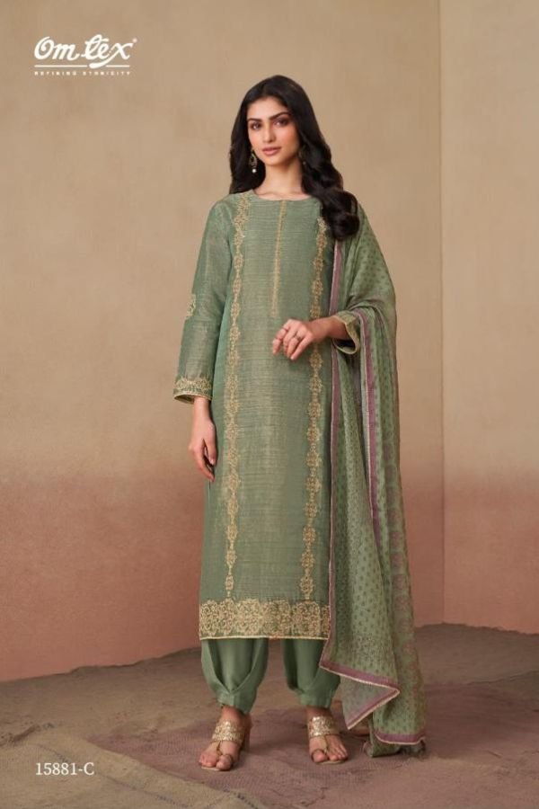 Omtex Tulika Pure Tusser Silk Ladies Suit 15881-C