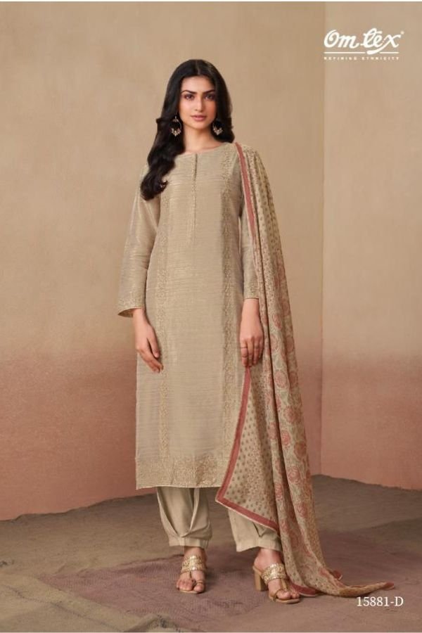 Omtex Tulika Pure Tusser Silk Ladies Suit 15881-D