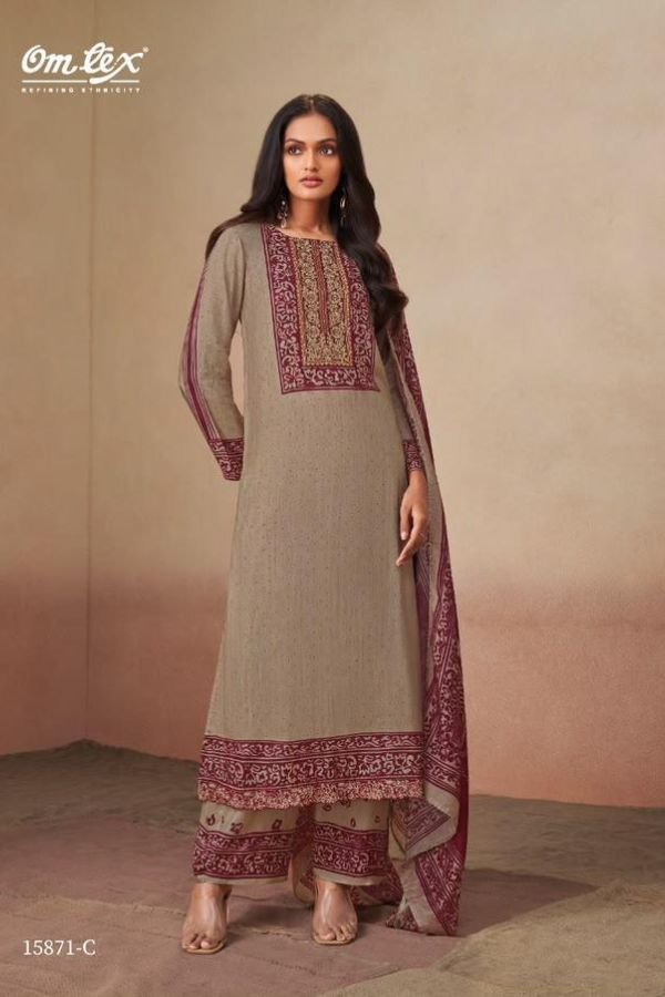 Omtex Urshita Muslin Ladies Salwar Suit 15871-C