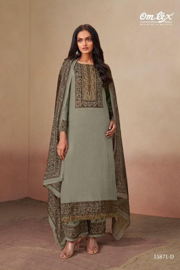 Omtex Urshita Muslin Ladies Salwar Suit 15871-D