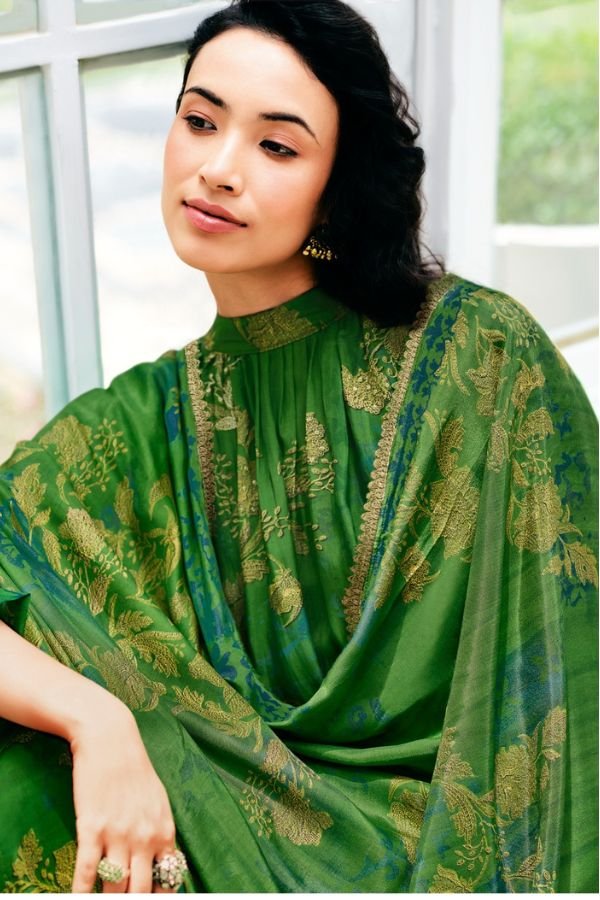 Sanaz Moonlit Viscose Katan Silk Ladies Suit ML-3602