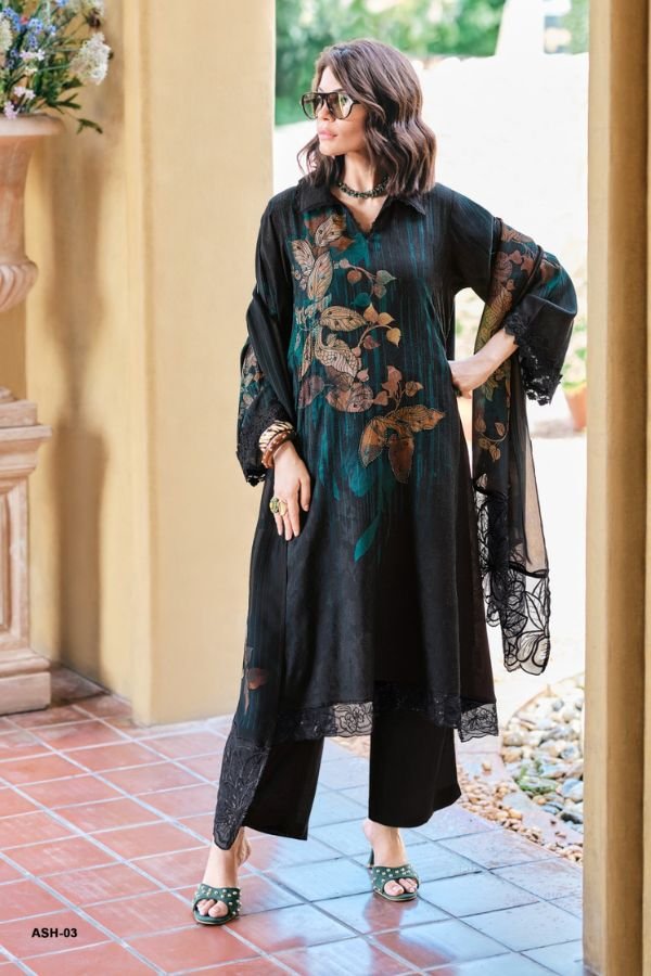 Varsha Fashion Ash Viscose Woven Ladies Suit ASH-03