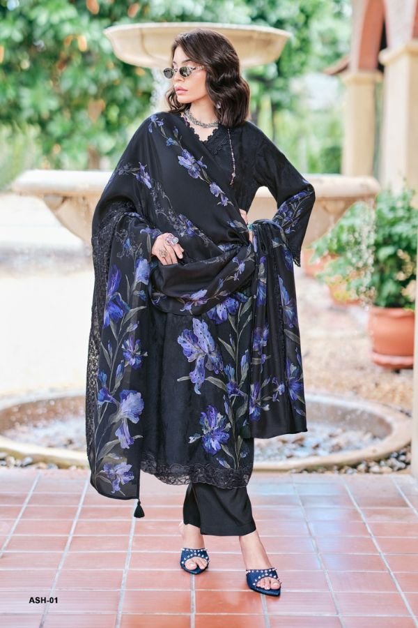Varsha Fashion Ash Viscose Woven Ladies Suit ASH-01