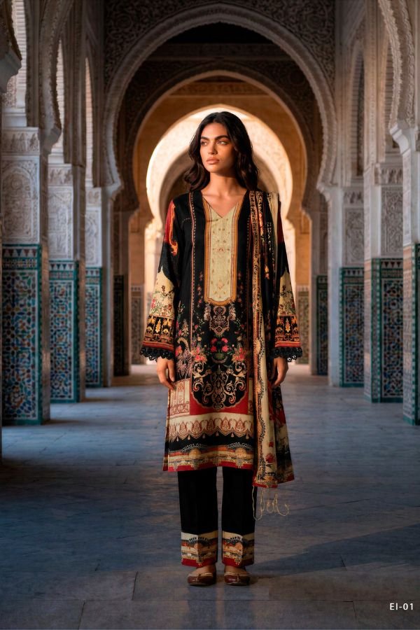 Varsha Fashion Elan E Ishq 3 Viscose Muslin Suit EI-01