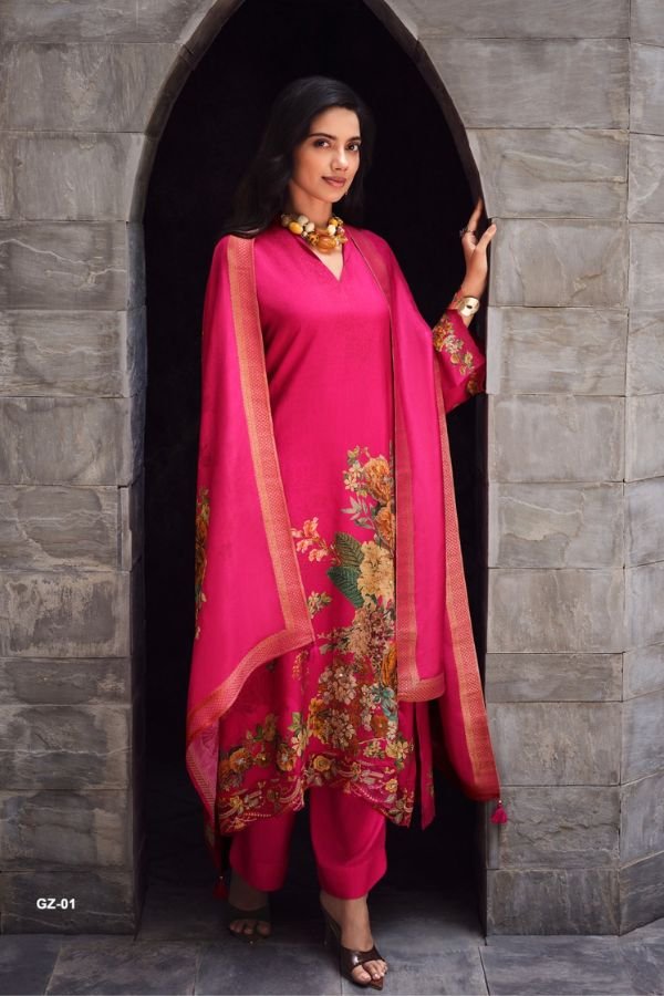 Varsha Fashion Gulzaar Russian Silk Ladies Suit GZ-01