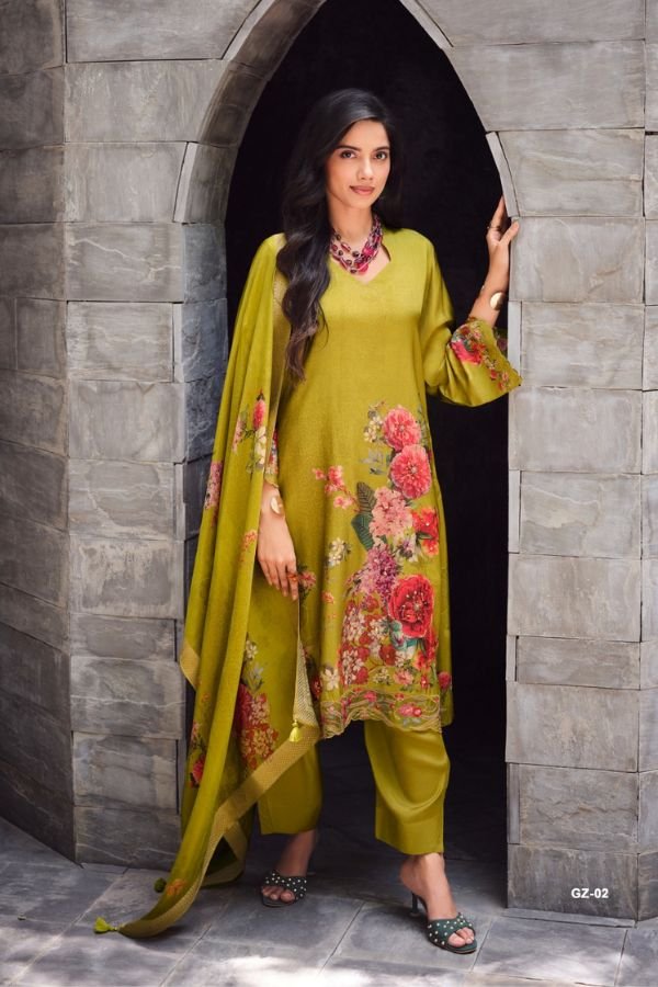 Varsha Fashion Gulzaar Russian Silk Ladies Suit GZ-02