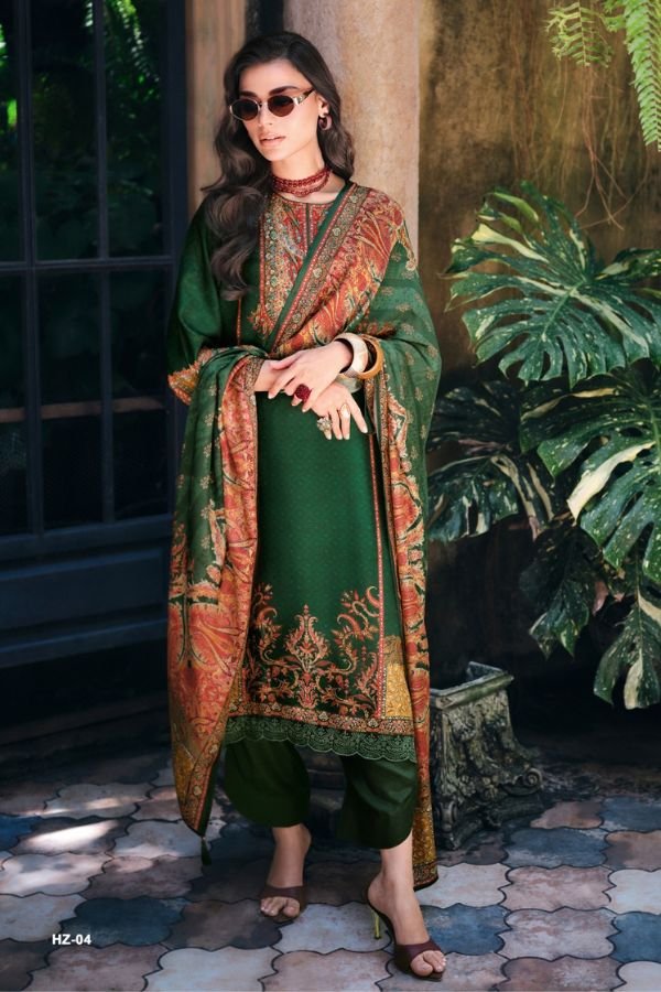 Varsha Fashion Heriz Viscose Rose Silk Ladies Suit HZ-04