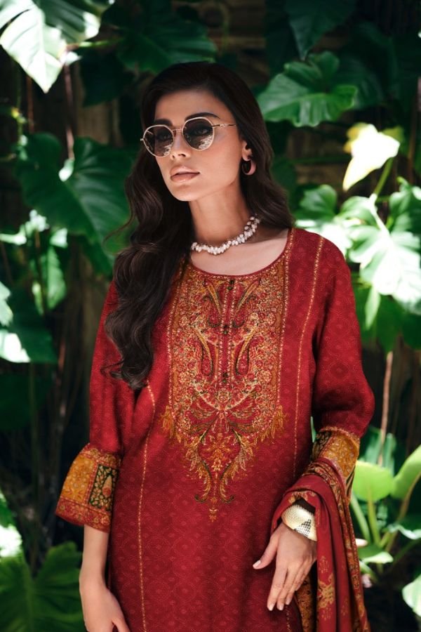 Varsha Fashion Heriz Viscose Rose Silk Ladies Suit HZ-03