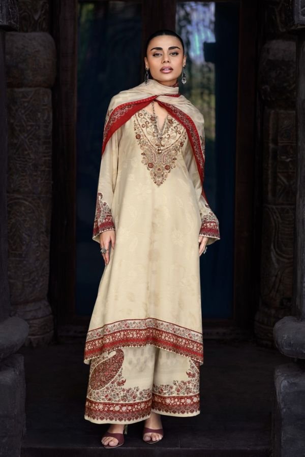 Varsha Fashion Sarv Viscose Cream Silk Ladies Suit SV-04