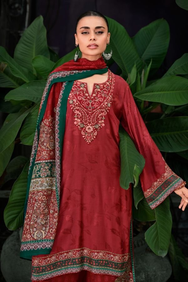 Varsha Fashion Sarv Viscose Cream Silk Ladies Suit SV-01