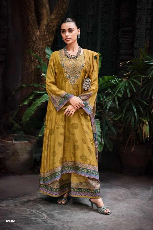 Varsha Fashion Sarv Viscose Cream Silk Ladies Suit SV-02
