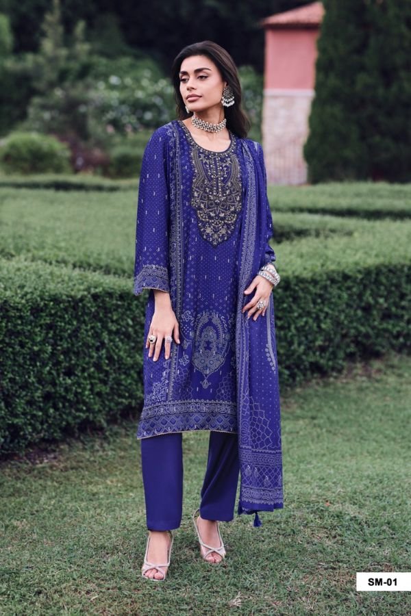 Varsha Fashion Shabnama Russian Woven Ladies Suit SM-01
