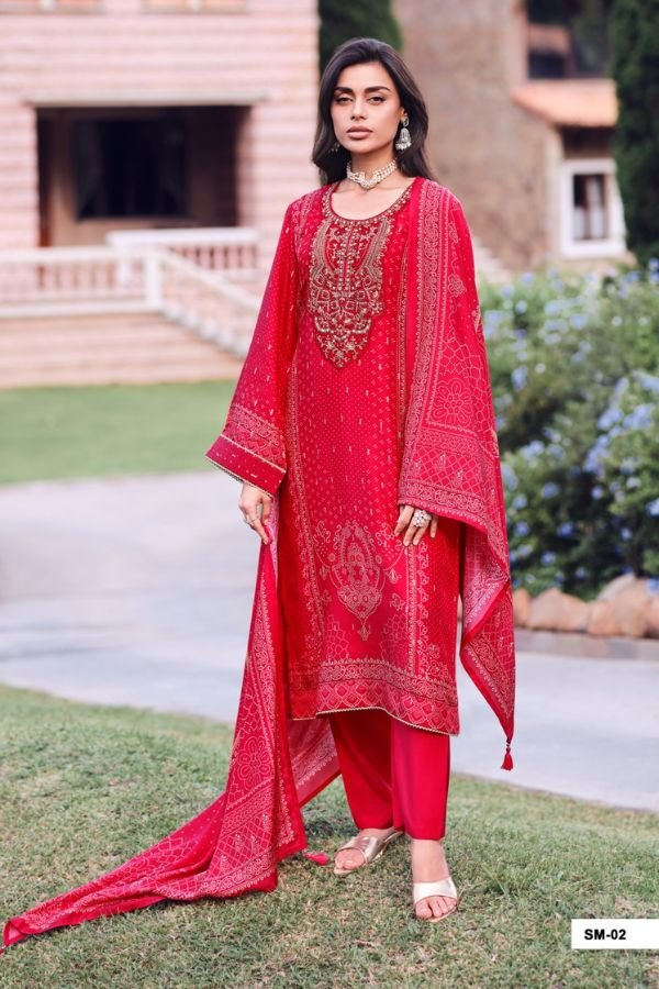 Varsha Fashion Shabnama Russian Woven Ladies Suit SM-02