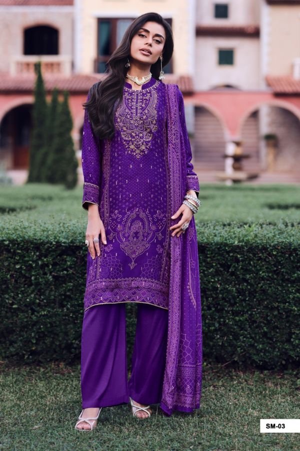 Varsha Fashion Shabnama Russian Woven Ladies Suit SM-03
