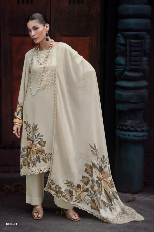 Varsha Fashion Shades OF Love Mul Chanderi Salwar Suit SOL-01