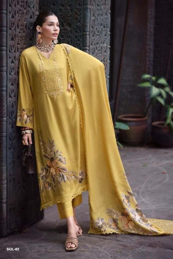 Varsha Fashion Shades OF Love Mul Chanderi Salwar Suit SOL-02
