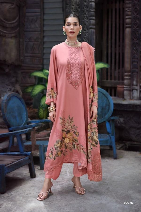Varsha Fashion Shades OF Love Mul Chanderi Salwar Suit SOL-03