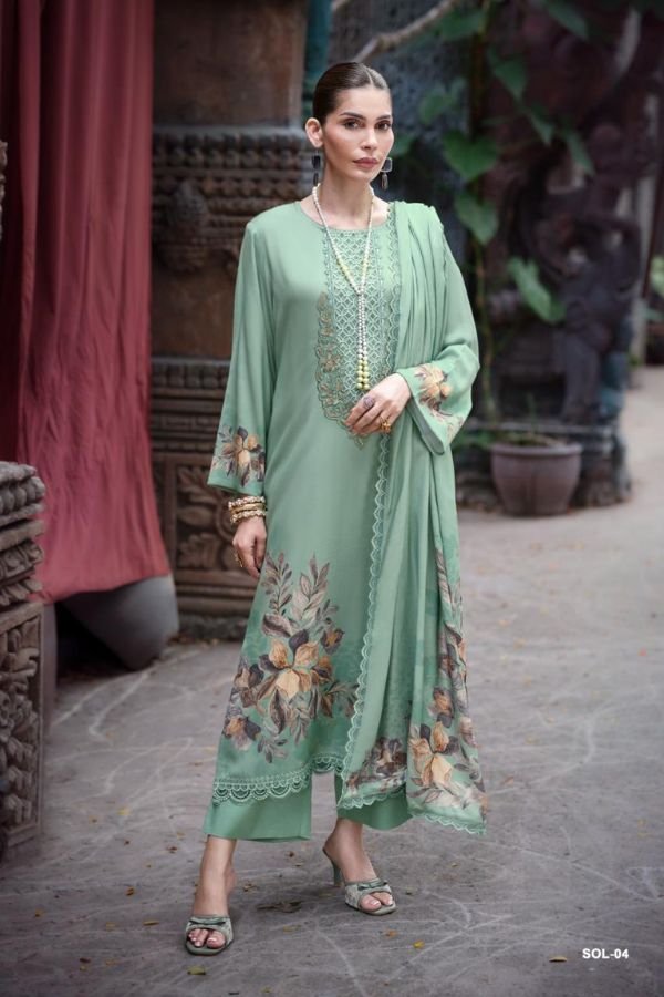 Varsha Fashion Shades OF Love Mul Chanderi Salwar Suit SOL-04