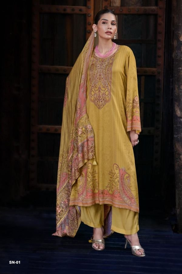 Varsha Fashion Shazneen Viscose Muslin Ladies Suit SN-01