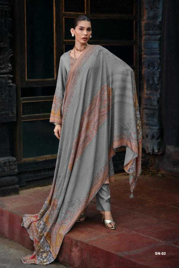 Varsha Fashion Shazneen Viscose Muslin Ladies Suit SN-02