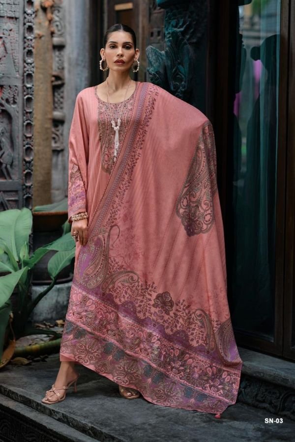 Varsha Fashion Shazneen Viscose Muslin Ladies Suit SN-03